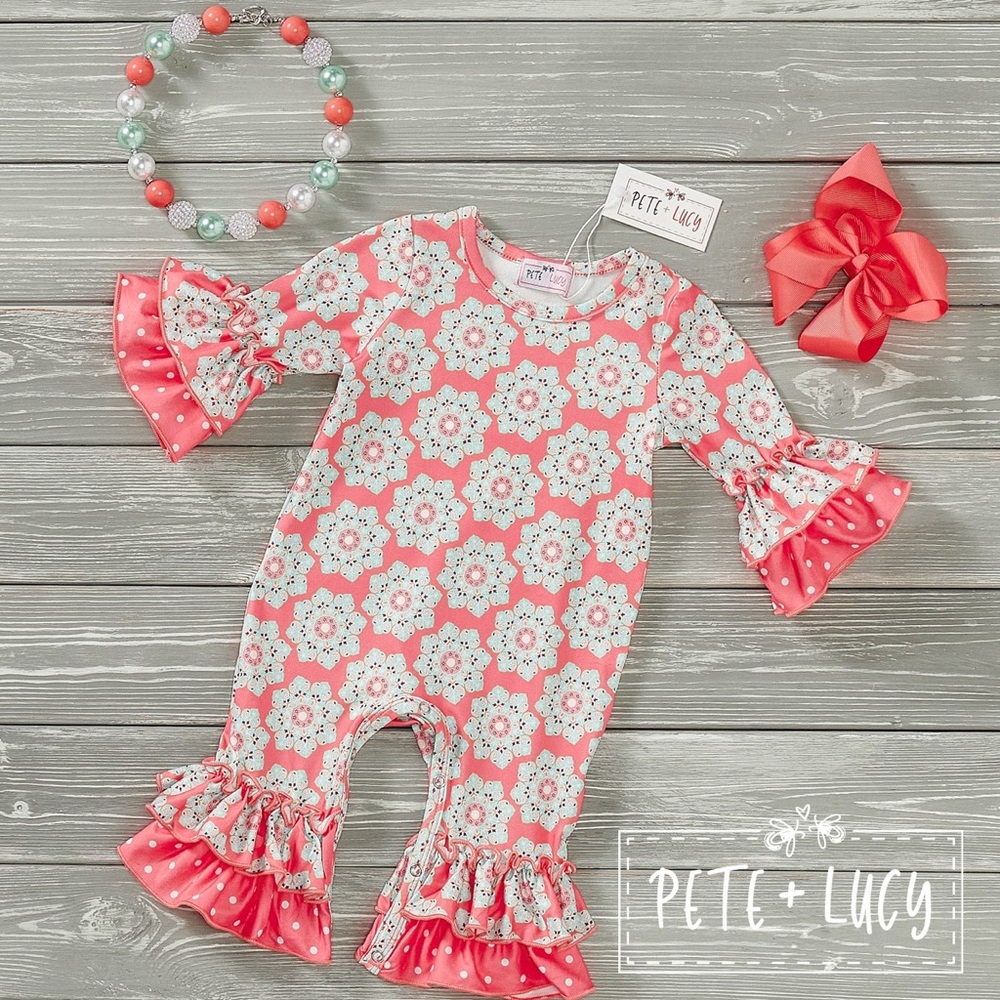 Pete + Lucy bohemian Baby Romper